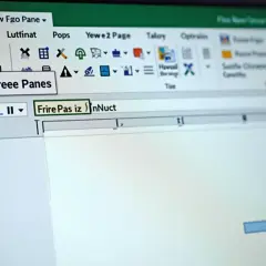 Jak zablokować wiersz w Excelu? Kliknij "Freee Panes" w menu widoku, aby zamrozić wiersze i kolumny.