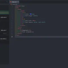 Tworzenie pliku w edytorze kodu, gdzie widać podstawy CSS w pliku index.html.