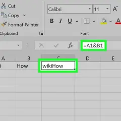 Wpisz formułę =A1&B1 w komórce C1, aby połączyć tekst z A1 i B1. Tak jak dodać wiersz w Excelu.
