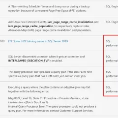 Lista błędów SQL Server, w tym problemy z wydajnością SQL i optymalizacją zapytań, np. brakujące sql index.