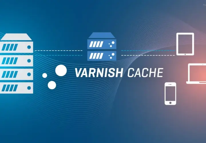 Serwery i urządzenia mobilne połączone z systemem Varnish Cache, zapewniającym szybki dostęp do danych.