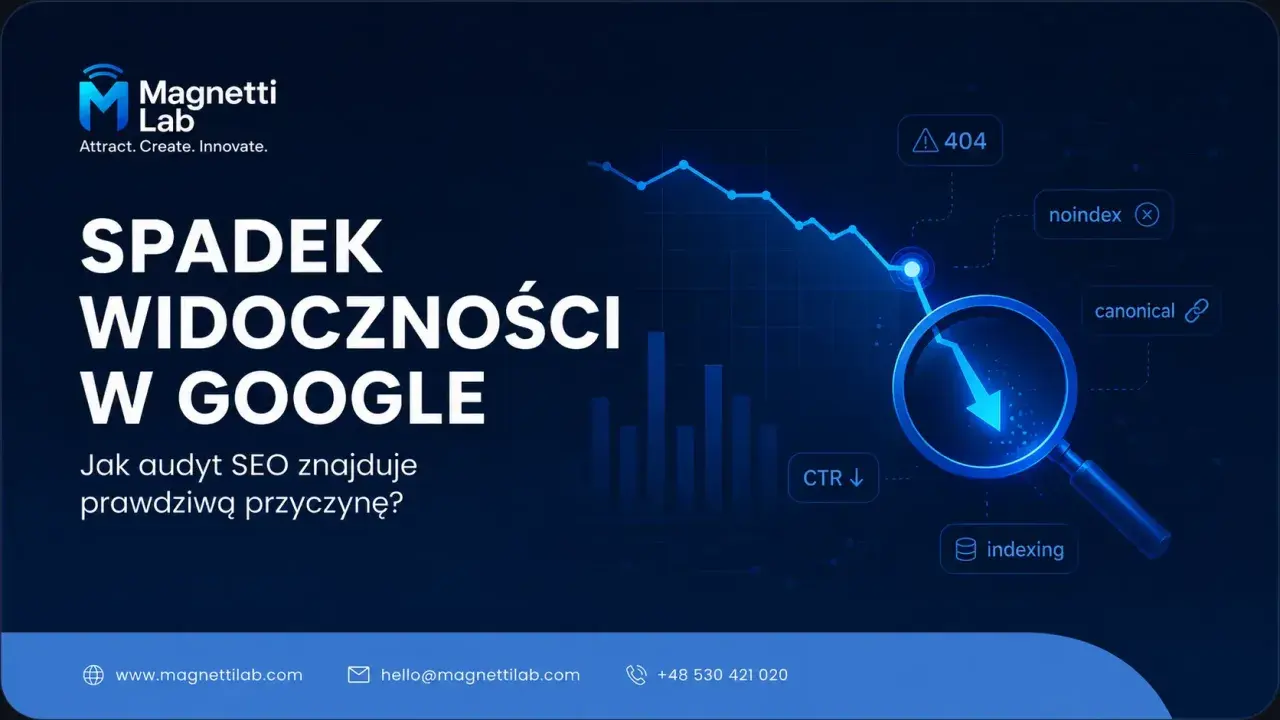 Spadek widoczności w Google? Audyt SEO znajdzie przyczynę. Sprawdź, czy Twoja strona jest test mobile friendly.